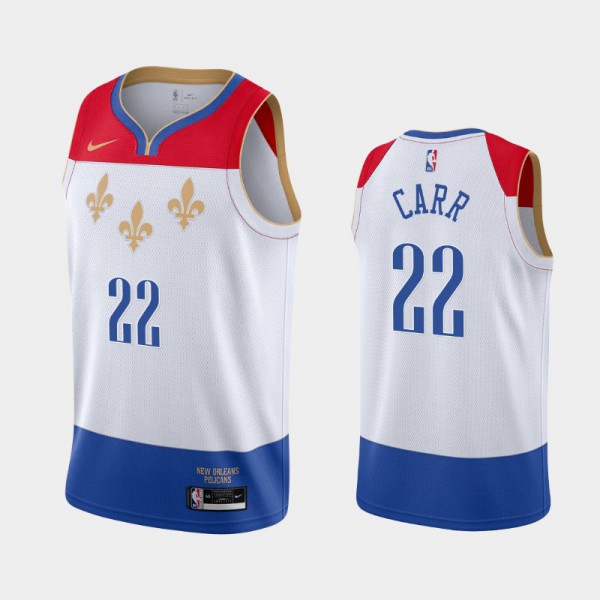 Tony Carr New Orleans Pelicans #22 Men's City 2020-21 Jersey - White
